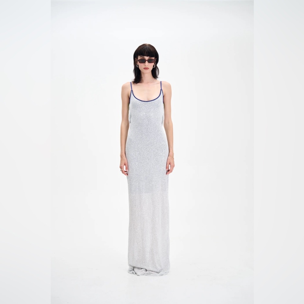 PH5 Natasha Sequins Silver Maxi Dress‎